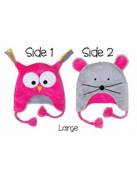 FlapJack - Caciula Calduroasa Reversibila, UPF50+, Bufnita - Soarece