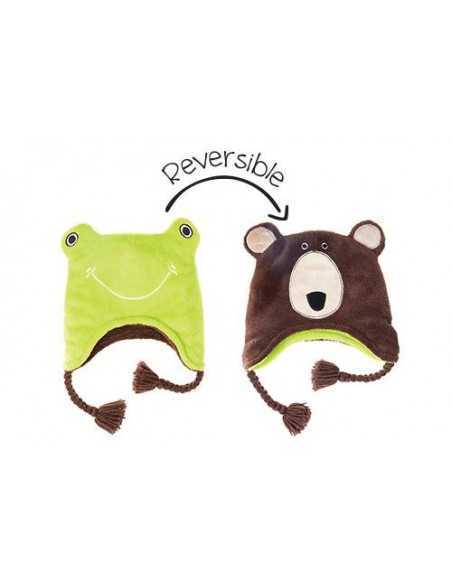 FlapJack - Caciula Calduroasa Reversibila, UPF50+, Broasca - Urs