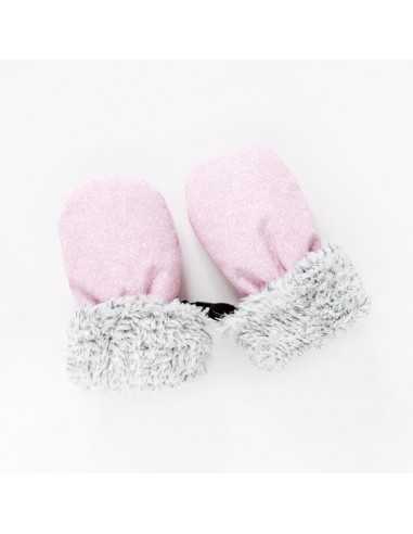 Juddlies Designs, Manusi Iarna, Bebelusi 0 - 6 luni, Salt & Pink Pepper