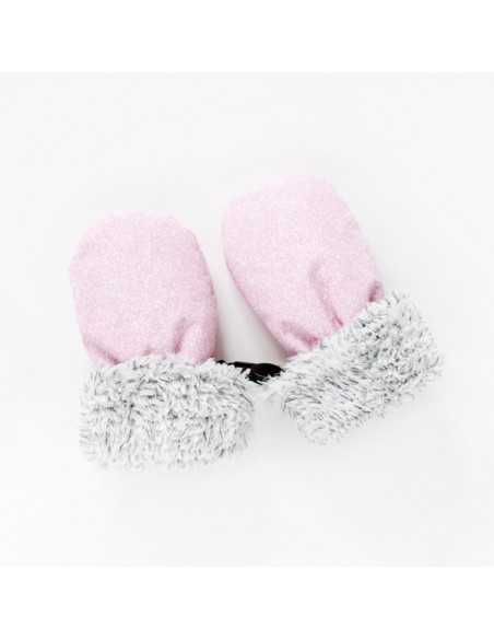 Juddlies Designs, Manusi Iarna, Bebelusi 0 - 6 luni, Salt & Pink Pepper