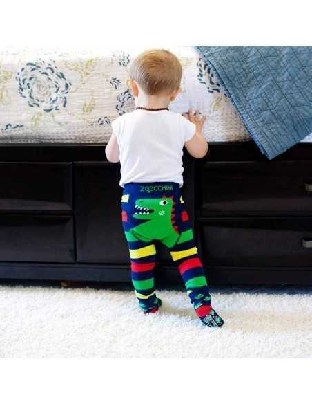 Zoocchini, Set Colantei + Sosete, Grip+Easy, Devin The Dinosaur