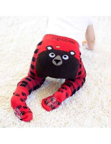 Zoocchini, Set Colantei + Sosete, Grip+Easy, Bosley the Bear