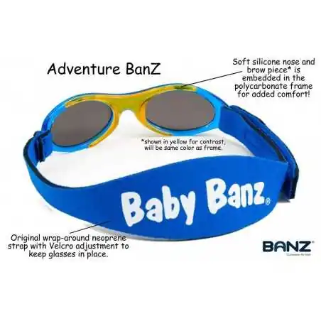 Baby Banz Ochelari 0 - 2 ani - Bubzee Silver Leaf