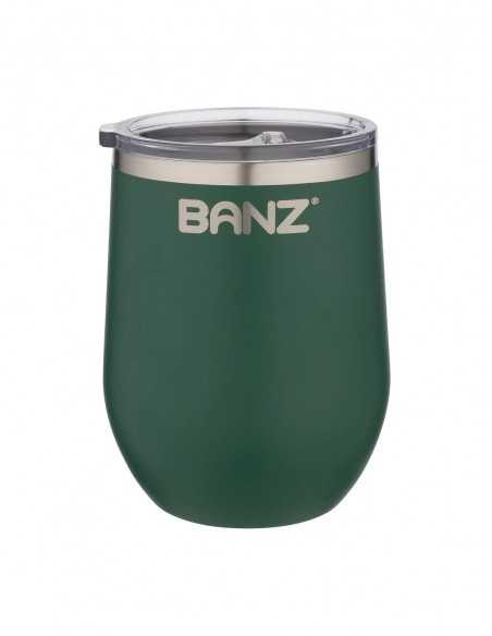 Pahar pt. Vin, din inox 18/8 pereti Dubli +capac, 350ml, Dark Green