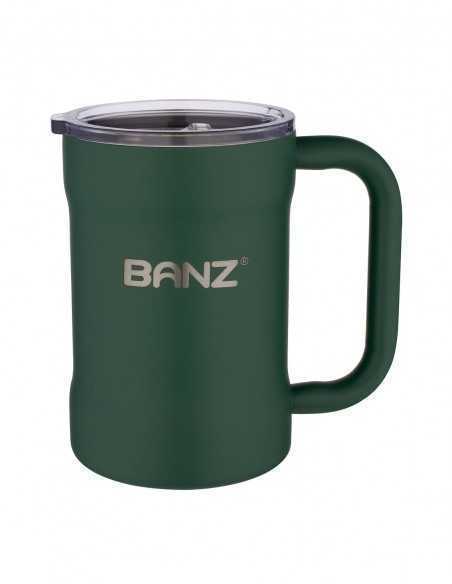 Cana de Bere din inox 18/8 cu pereti dubli+capac, 475ml, Dark Green