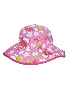 Palarie de Soare, Banz, UPF50+, Reversibila, 2-5 ani, Floral Pink