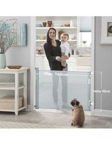 Poarta de siguranta pentru copii extensibila, pentru scari, usi, holuri