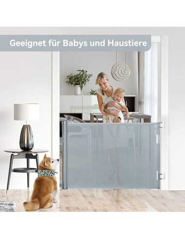 Poarta de siguranta pentru copii extensibila, pentru scari, usi, holuri