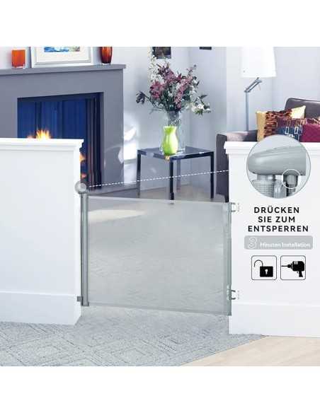 Poarta de siguranta pentru copii extensibila, pentru scari, usi, holuri