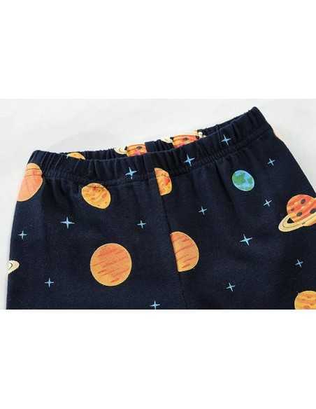 Little Hand, Set Pijamale Baieti, 2 Piese, Sistem Solar, 110cm (3-4 ani)