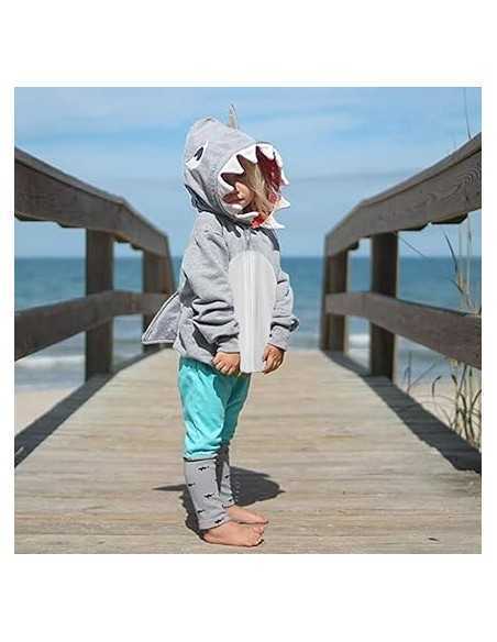 Little Hand, hanorac cu Gluga, Gri, Rechin 3D, 92cm (1-2 ani)