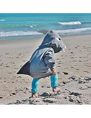 Little Hand, hanorac cu Gluga, Gri, Rechin 3D, 92cm (1-2 ani)