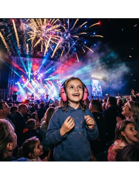 Casti cu antifoane pentru copii de la 3 ani, Banz Kidz, Petal Pink