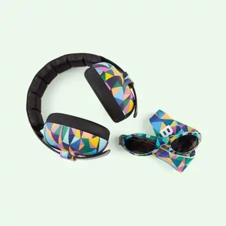 Casti Antifoane + Ochelari, Combo Pack, Baby Banz, 3 ~ 24 luni - Kaleidoscop