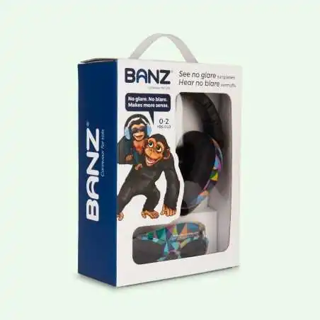 Casti Antifoane + Ochelari, Combo Pack, Baby Banz, 3 ~ 24 luni - Kaleidoscop