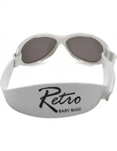 Ochelari Soare Bebe 0 - 2 ani Retro Oval White (alb)