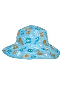 Palarie Protectie Soare, Baby Banz, UPF50+, Reversibila, 2-5 ani, Aqua Sea