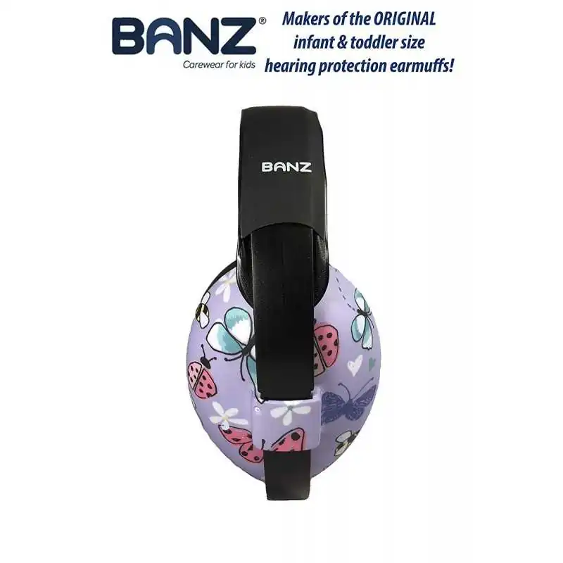 Banz Bubzee Casti Protectie Auz Copii 3 luni - 2 ani - Butterfly