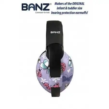 Banz Bubzee Casti Protectie Auz Copii 3 luni - 2 ani - Butterfly