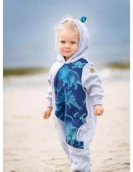 Salopeta Captusita Fleece, LennyLamb, Bear Romper, Jurassic Park - Evolution