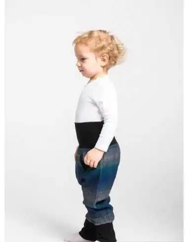 Lenny Lamb Pantalonasi Baggy, Little Herringbone Illusion & Black