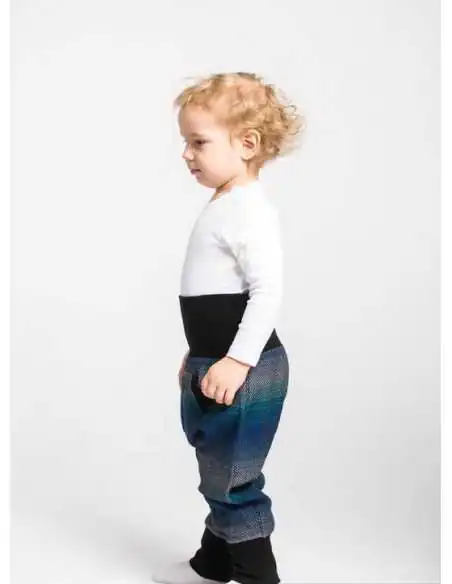 Lenny Lamb Pantalonasi Baggy, Little Herringbone Illusion & Black