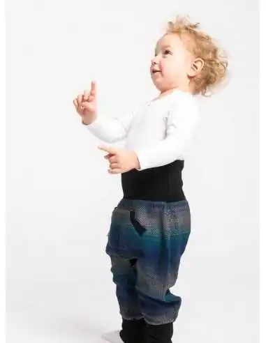 Lenny Lamb Pantalonasi Baggy, Little Herringbone Illusion & Black