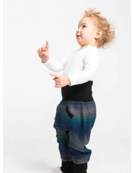 Lenny Lamb Pantalonasi Baggy, Little Herringbone Illusion & Black