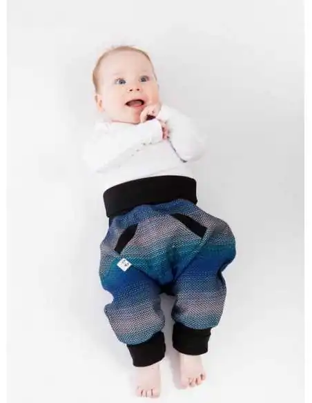 Lenny Lamb Pantalonasi Baggy, Little Herringbone Illusion & Black