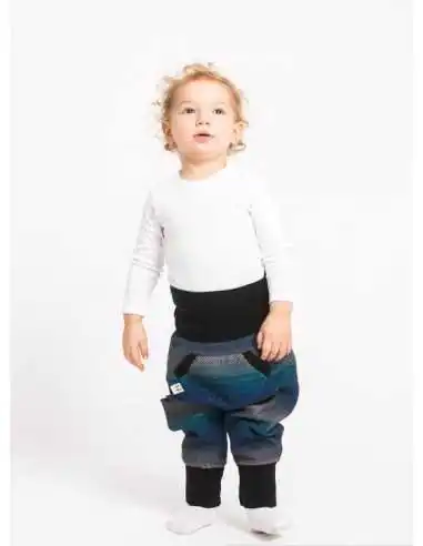 Lenny Lamb Pantalonasi Baggy, Little Herringbone Illusion & Black