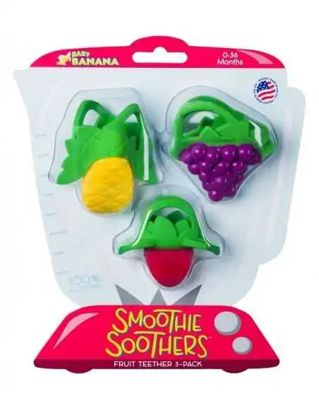 Baby Banana Jucarii Dentitie & Mestecat, 3/pachet